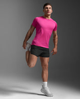 Light Speed Tech Tee, Fuchsia/Black Reflective