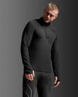 Ignition Haptic 1/4 Zip, Black/Silver Reflective