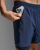 Aero Mesh 2-In-1 5 Inch Shorts, Midnight/Silver Reflective