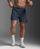 Motion 2-In-1 5 Inch Shorts, Indigo/White