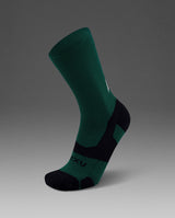 Vectr Light Cushion Crew Socks, Dark Moss/White