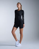 Core Compression Long Sleeve, Black/Silver