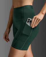 Form Stash Hi-Rise Bike Shorts, Ever Green/Ever Green