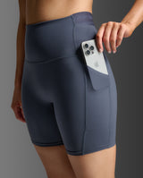 Form Stash Hi-Rise Compression 6 Inch Shorts, India Ink/India Ink1