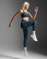 Form Lineup Hi-Rise Compression Tights, Dark Sage Glass/Dark Sage