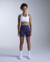Flex Hi-Rise Compression 4 Inch Shorts, Velvet Purple/Velvet Purple