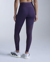 Aero Mesh Hi-Rise Compression Tights, Velvet Purple/Purple Reflective