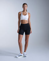 Core Hi-Rise Compression Game Day 5 Inch Shorts, Black/Silver