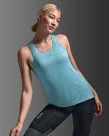 Light Speed Tech Singlet, Retro Blue/Retro Blue Reflective