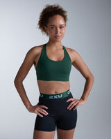 Form Strappy Low Impact Bra, Ever Green/Ever Green