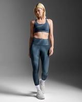 Form Strappy Low Impact Bra, Dark Sage Glass/Dark Sage