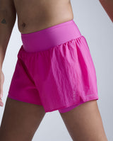 Aero Hi-Rise 2-In-1 3 Inch Shorts, Rose Violet/Rose Reflective