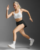 Light Speed High Impact Bra, White/Silver Reflective