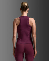 Fluid Modal Ribbed Tank, Amaretto/White