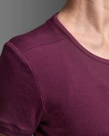 Fluid Modal Ribbed Crop Tee, Amaretto/White