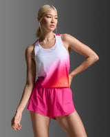 Light Speed React Crop Singlet, Fuchsia Gradient/White Reflective