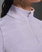 Flex Crop 1/2 Zip Long Sleeve, Virtual Violet/Virtual Violet