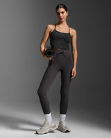 Flex Hi-Rise Drawcord Tights, Sable/Sable