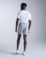 Core Compression Short Sleeve, White/White