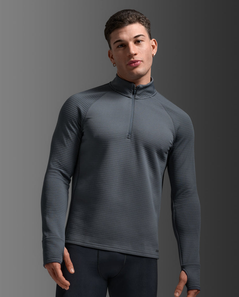 Ignition Haptic 1/4 Zip, Turbulence/Black Reflective