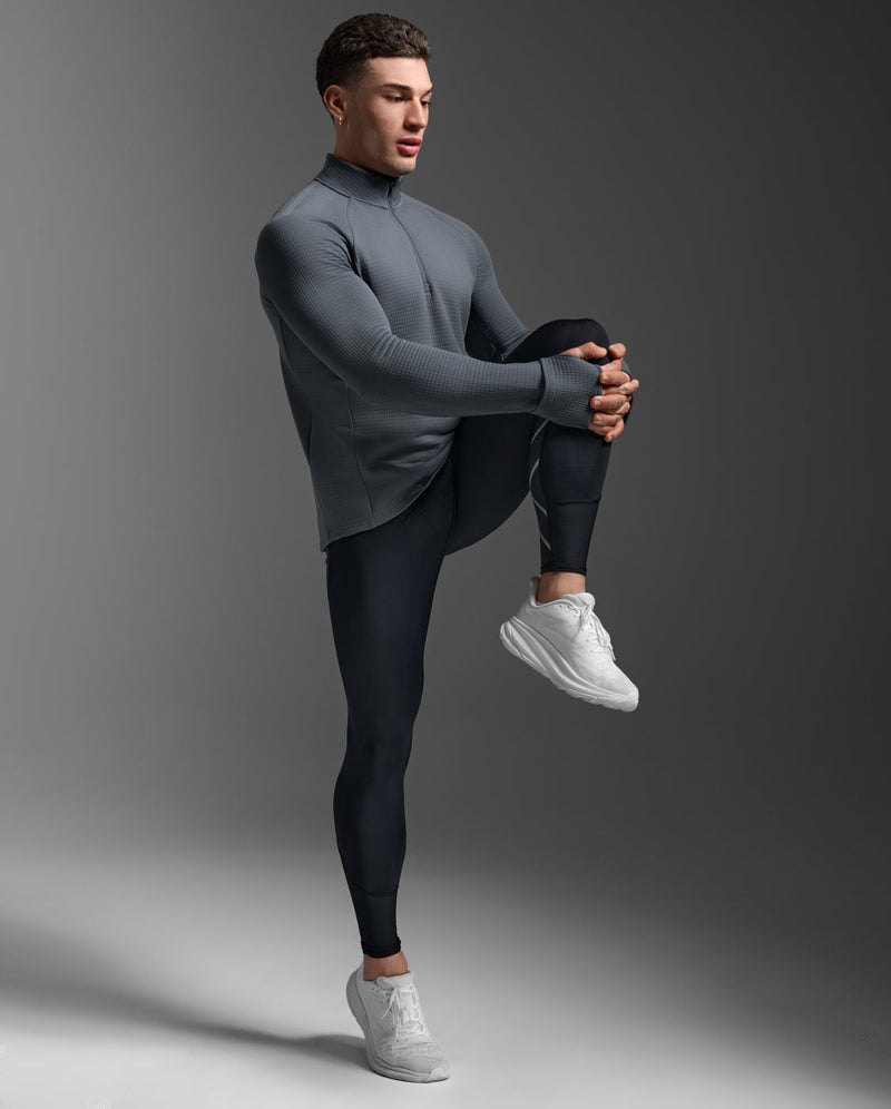 Ignition Haptic 1/4 Zip, Turbulence/Black Reflective