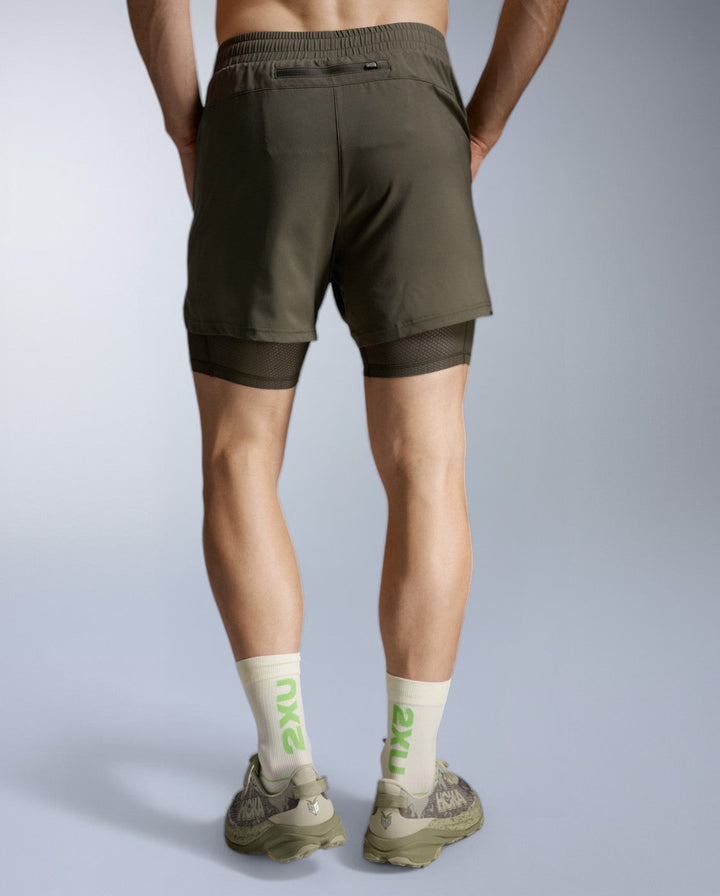 Aero Mesh 2-in-1 5 Inch Short, Flint/Black Reflective