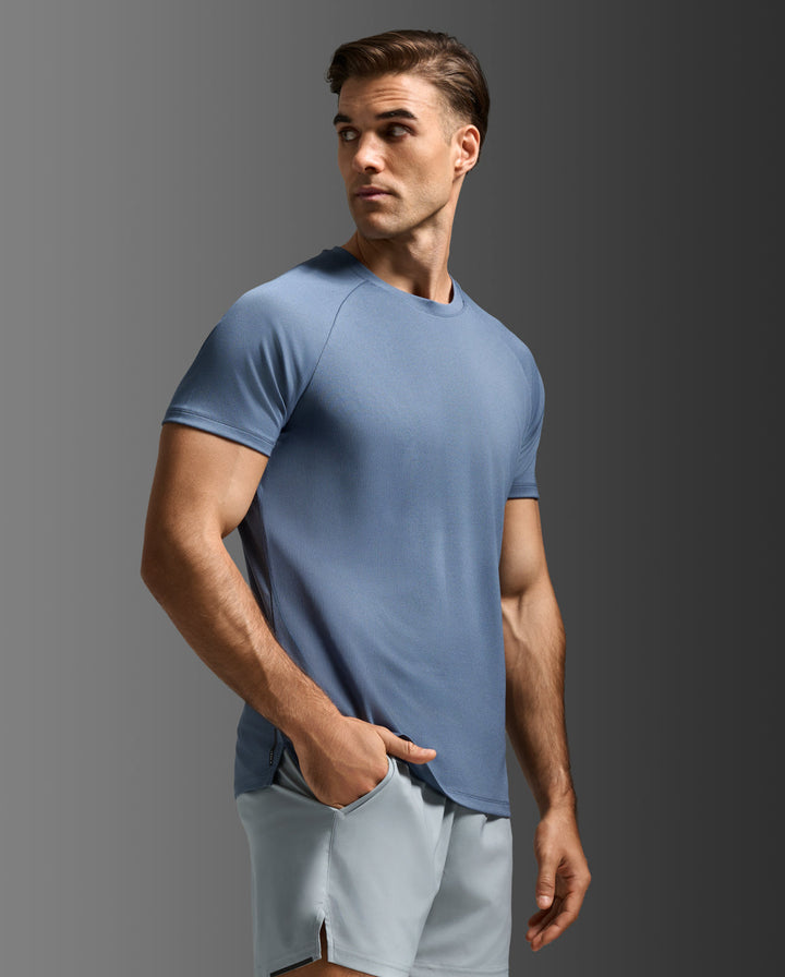 Aero Mesh Tee, Indigo/Black Reflective