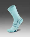 Vectr Cushion Crew Socks - Aqua/White