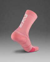 Vectr Cushion Crew Socks, Pink Glow/White