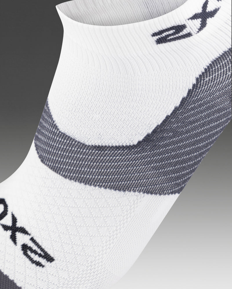 Vectr Ultralight 1/4 Crew Socks, White/Grey