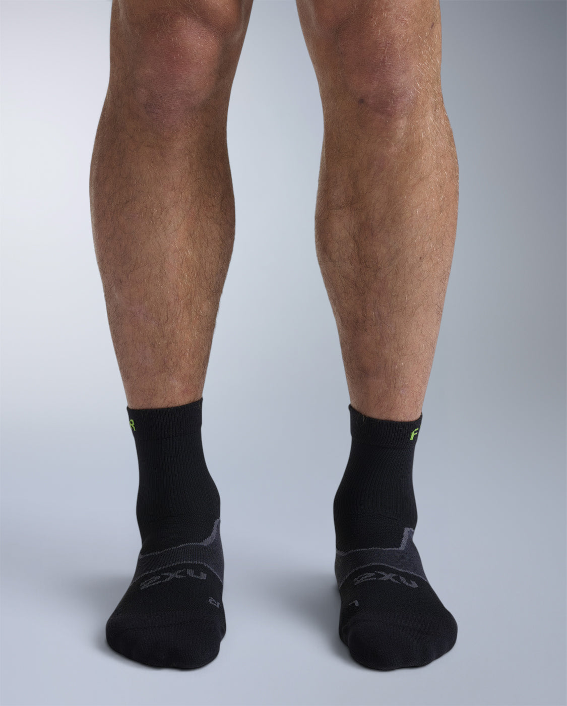 Recovery Achilles Crew Socks with FIR, Grey/Black