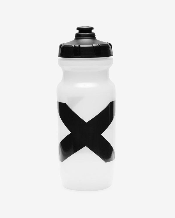 22oz Water Bottle, Clear/Black X