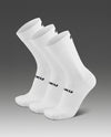 Crew Socks 3 Pack - WHITE/BLACK