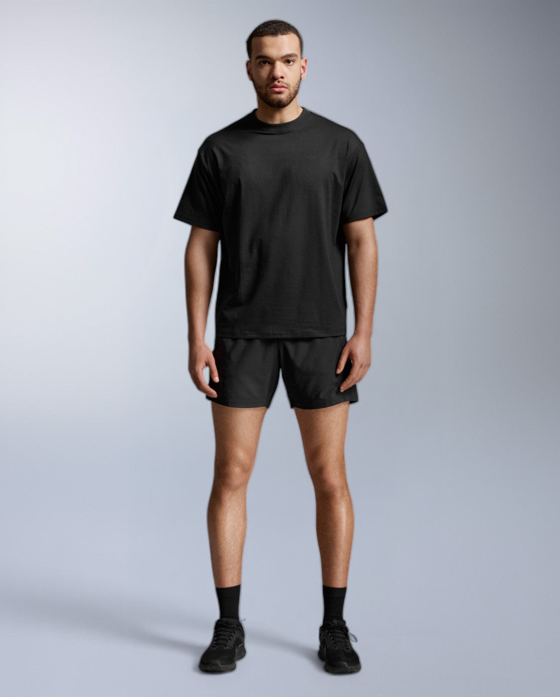 Motion Oversized Tencel Tee, Black/Black