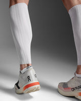 Light Speed Aero Calf Guards, White/Black