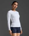 Core Compression Long Sleeve - White/No Logo