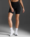 Form Stash Hi-rise Bike Short With Pockets - BLACK/BLACK