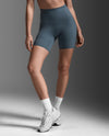 Form Stash Hi-Rise Compression 6 Inch Shorts - DARK SAGE/DARK SAGE