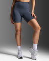 Form Stash Hi-Rise Compression 6 Inch Shorts - INDIA INK/INDIA INK1