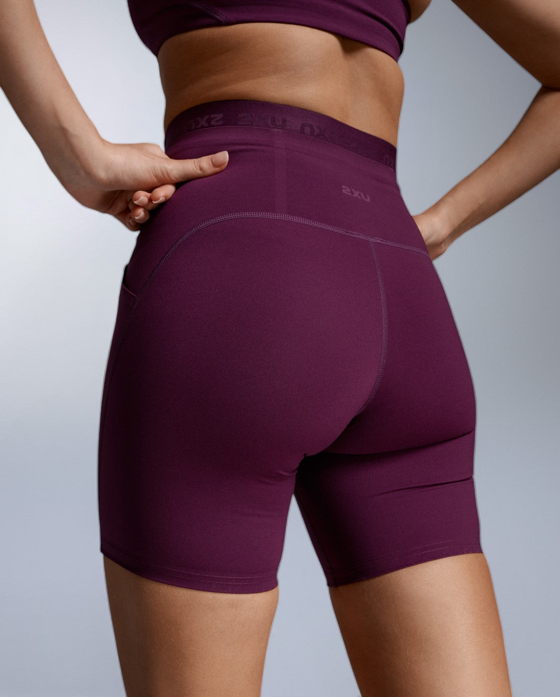 Form Stash Hi-Rise Compression 6 Inch Shorts, Sangria/Sangria