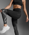 Light Speed React Hi-Rise Compression Tights - Black/India Ink