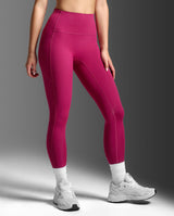 Bio Nylon Hi-Rise Compression Tights, Merlot/Merlot