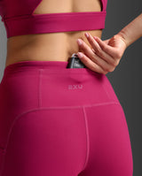 Bio Nylon Hi-Rise Compression Tights, Merlot/Merlot