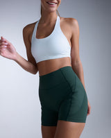 Flex Hi-Rise Compression 4 Inch Short, Ever Green/Ever Green