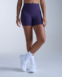 Flex Hi-Rise Compression 4 Inch Shorts, Velvet Purple/Velvet Purple