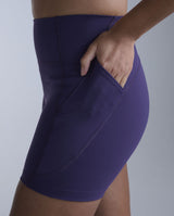 Flex Hi-Rise Compression 4 Inch Shorts, Velvet Purple/Velvet Purple