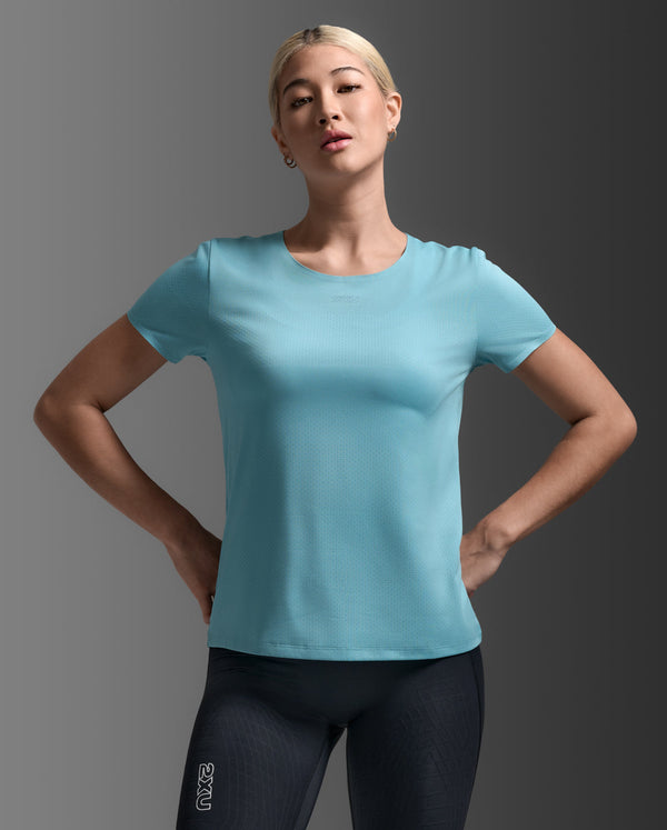 Light Speed Tech Tee, Retro Blue/Retro Blue Reflective