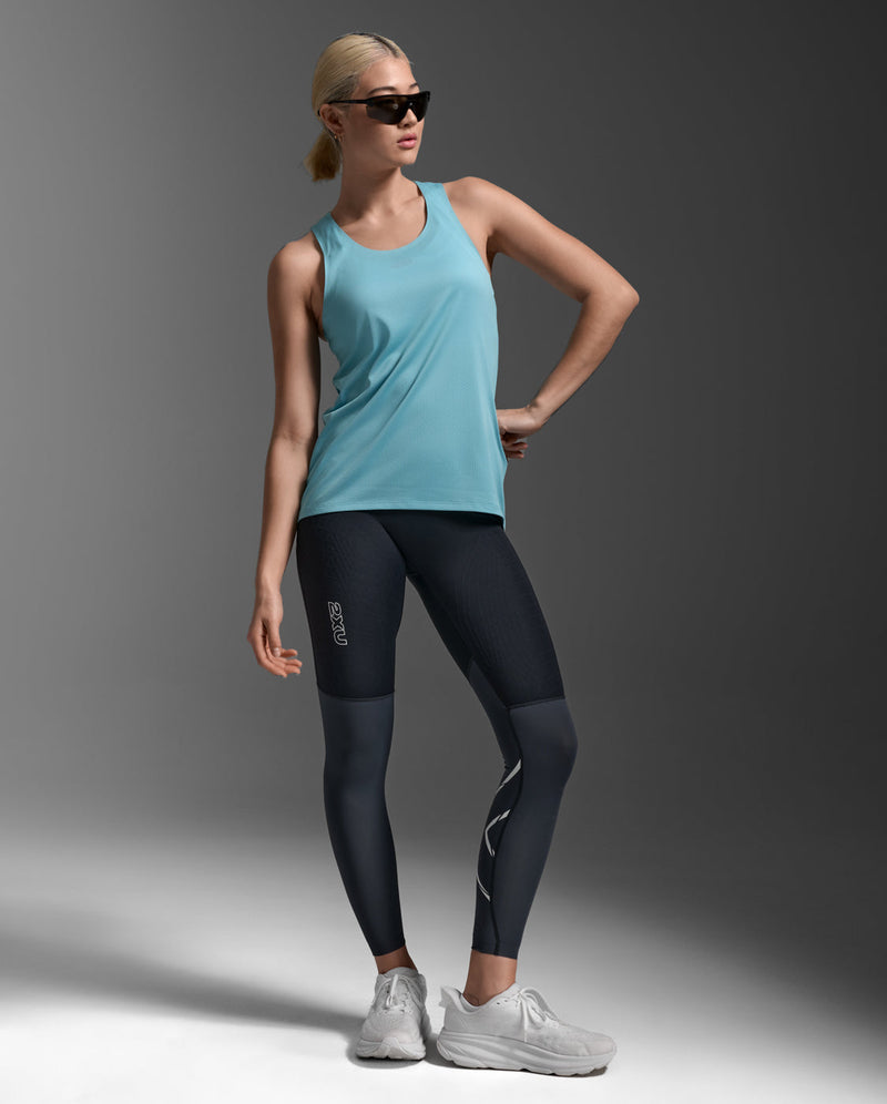 Light Speed Tech Singlet, Retro Blue/Retro Blue Reflective