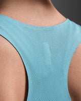 Light Speed Tech Singlet, Retro Blue/Retro Blue Reflective