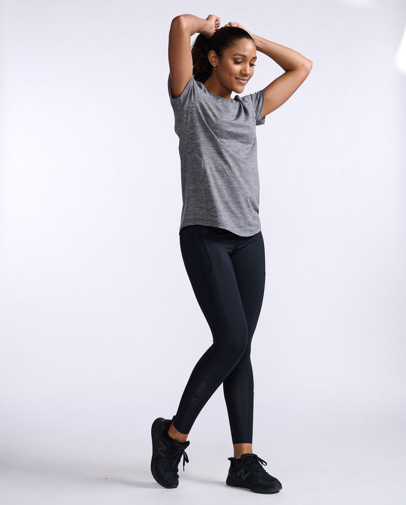 Motion Tee, Harbor Mist/White